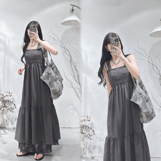 [ 預訂 🪽⋆ ] summer shirring ops / 2 colors