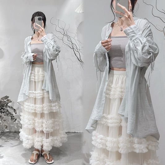 [ 現貨/預訂 ] Tied blouse / mint
