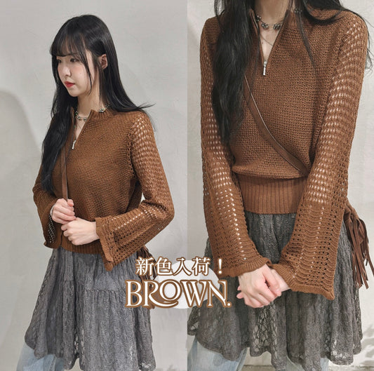[ 現貨/預訂⋆𐙚 ̊. ] [ new color! 秋冬新色 ⭑.ᐟ] Juna knit / brown