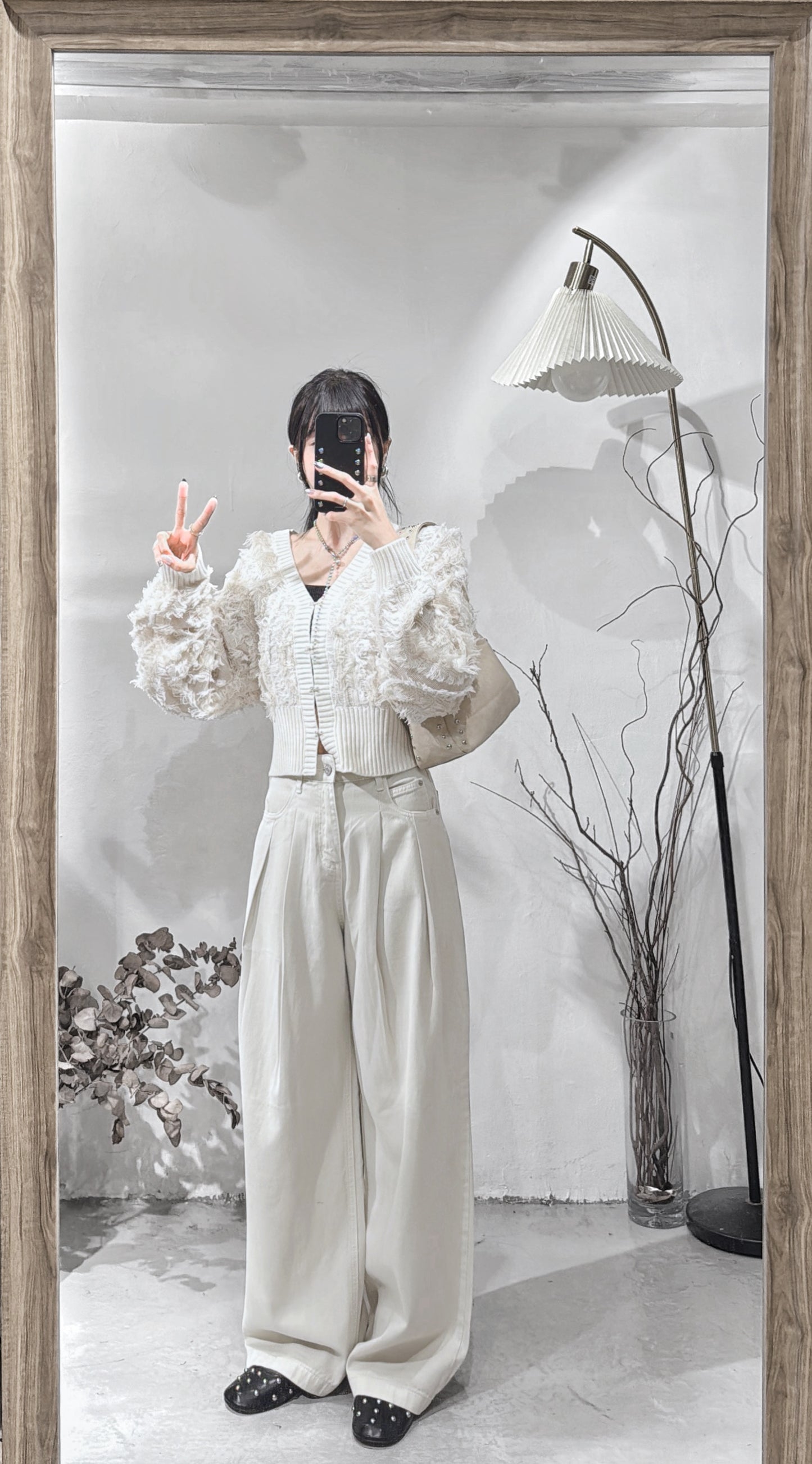 [ 現貨 ˚.🎀༘⋆] [ 限量！完售即止！] fringed outer / ivory