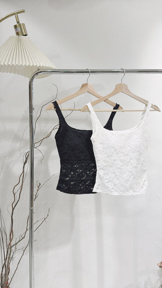 [ 預訂🪽⋆ ] lace square neck bra top • 2 colors