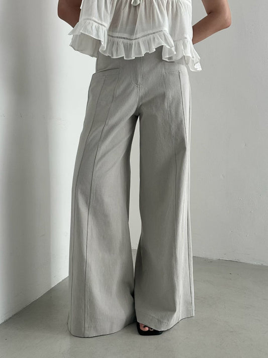 [ 預訂🪽⋆ ] cut-out flare pants • 2 colors