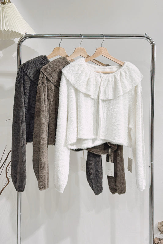 [ 預訂 / 現貨  ˚.🎀༘⋆] collared momo outer / 3 colors