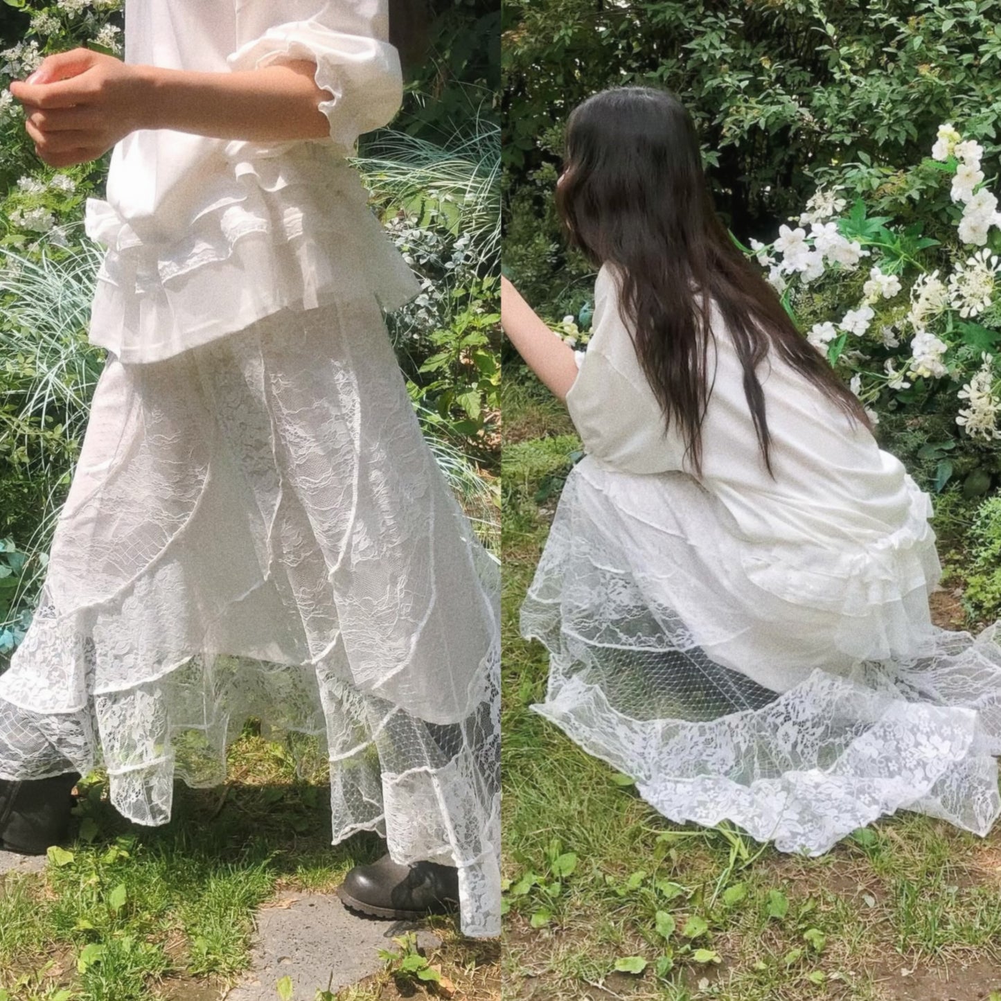 ［   ✮𓂂⋆預訂 ] dahlia skirt / 2 colors