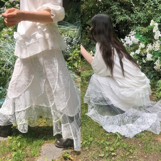 ［   ✮𓂂⋆預訂 ] dahlia skirt / 2 colors