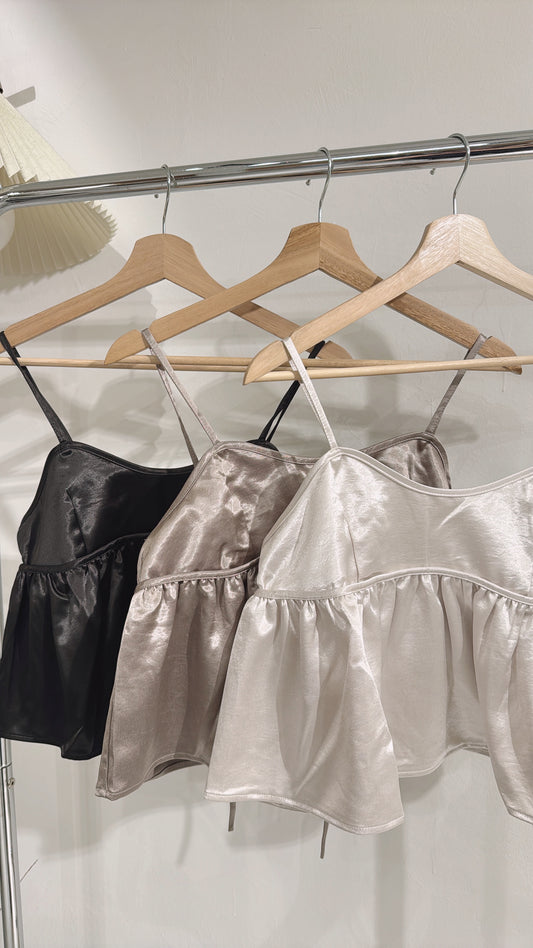 [ 現貨/預訂 𐙚˙⋆.] glossy cami / 3 colors