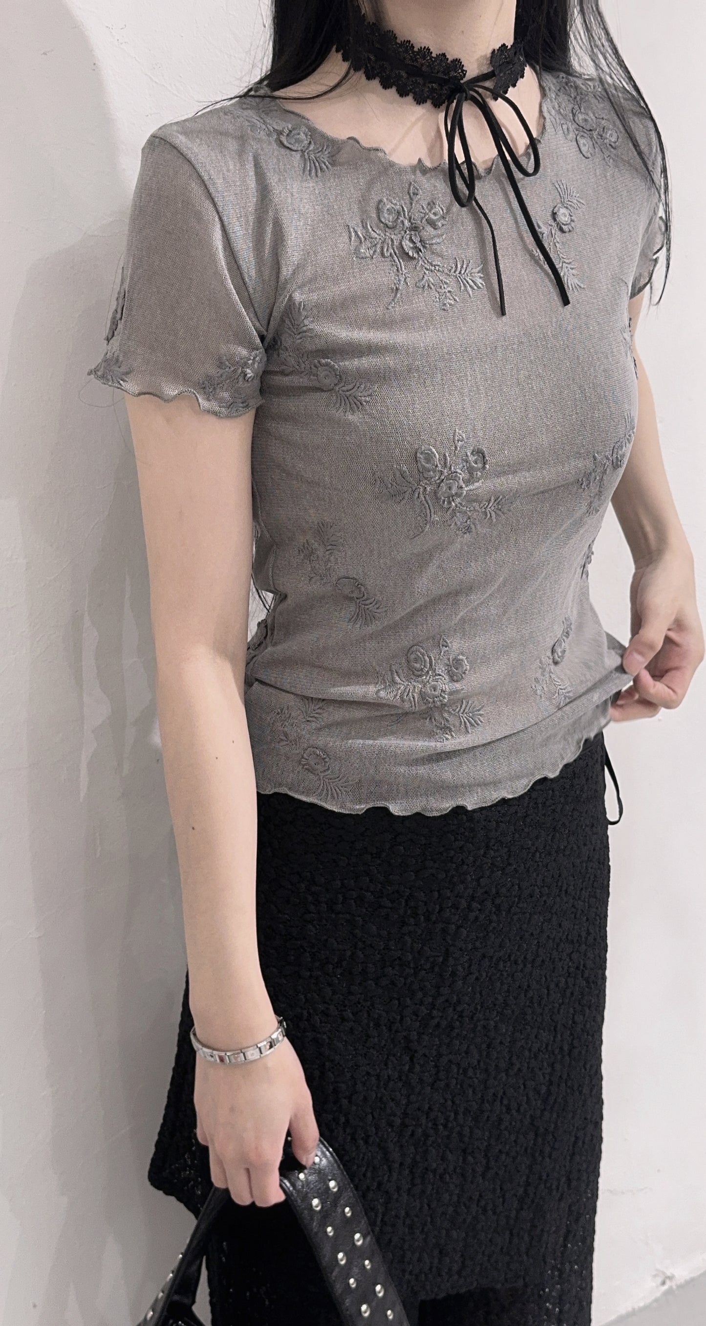 [ 預訂  ₊˚⊹♡ ] [ my picks! ] floral patterned tee / 2 colors