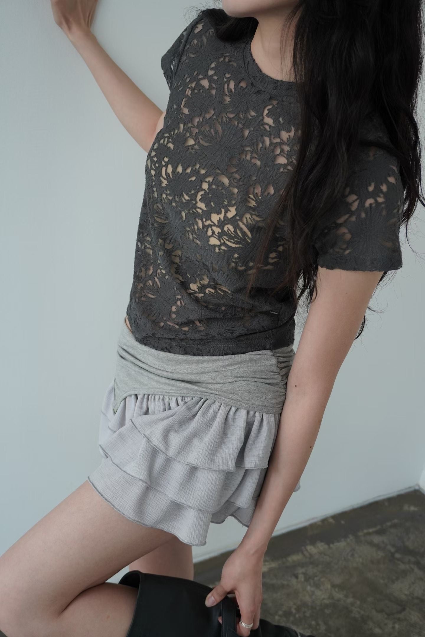 [ 預訂   ₊˚⊹♡ ] patterned tee / 3 colors