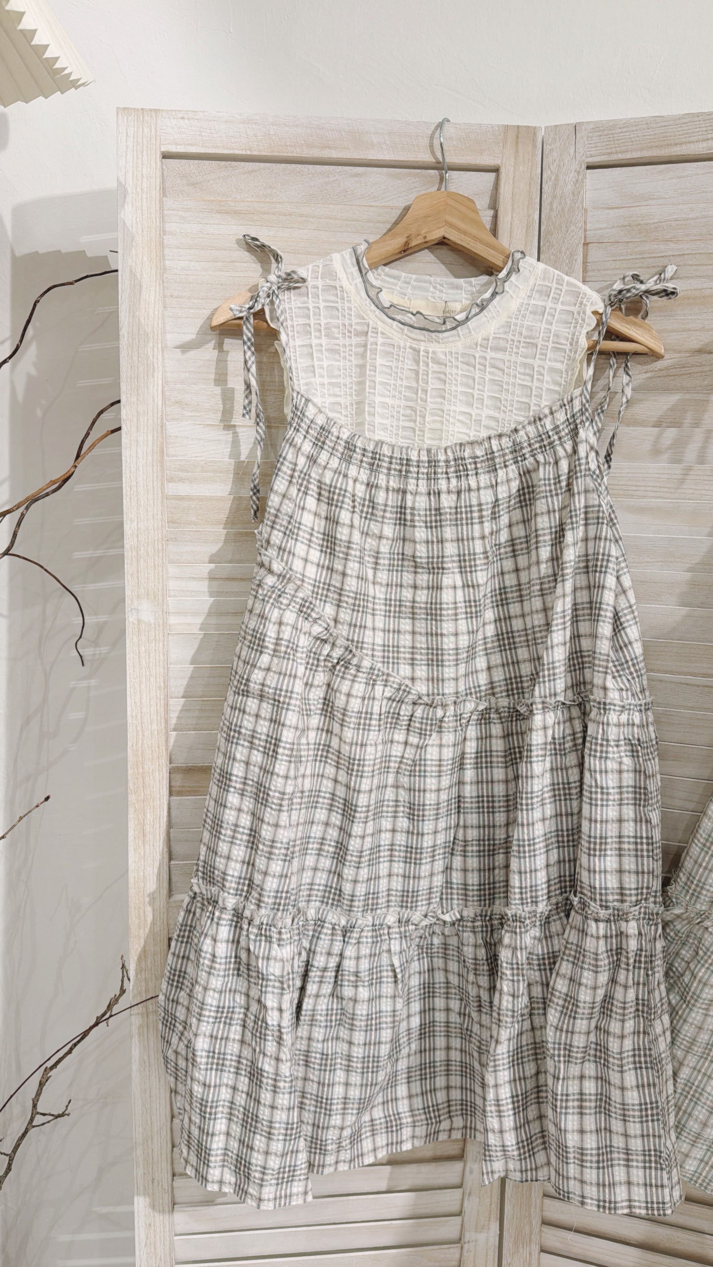 [ 奶油色 ˚⊹♡ ] checkered ops / 3 colors
