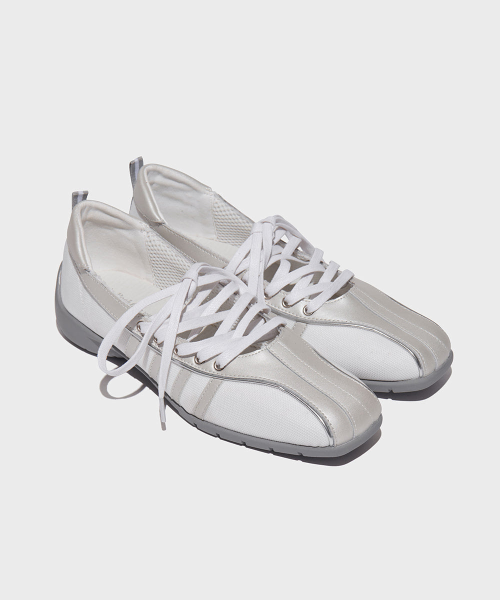 【Rockfish!】Bliss Laceup Sneakers - Cream Pearl
