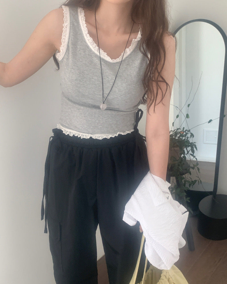 【💝超美內搭!】法式感滿滿のLACE VEST / 5 colors
