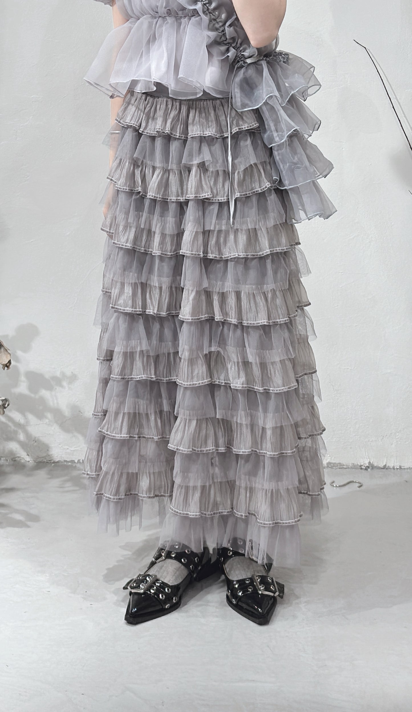 [ 現貨 / 預訂  ⋅˚₊‧ ] sheer cake skirt / 2 colors