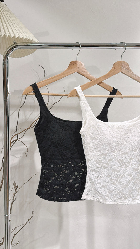 [ 預訂🪽⋆ ] lace square neck bra top • 2 colors