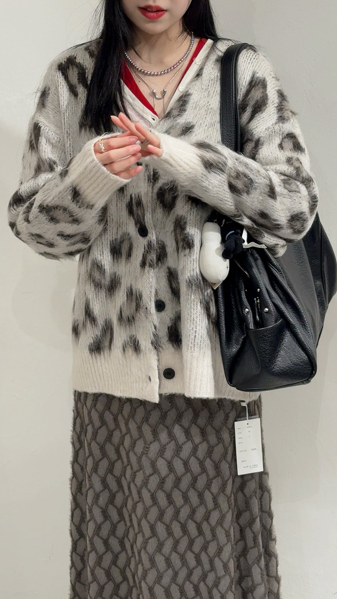 [ 現貨 / 預訂 ⋆𐙚 ̊ ] leopard cardigan / ivory