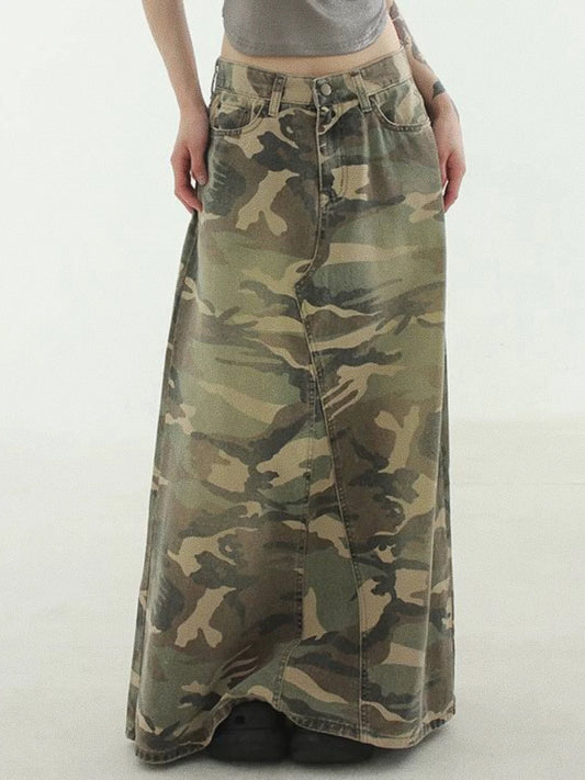 [ 預訂 ] Camo denim skirt