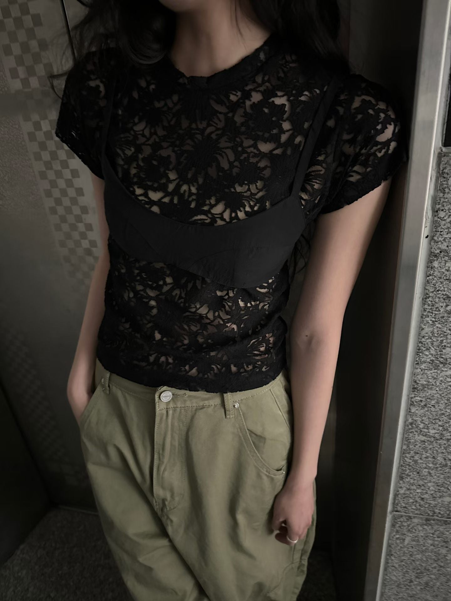 [ 預訂   ₊˚⊹♡ ] patterned tee / 3 colors