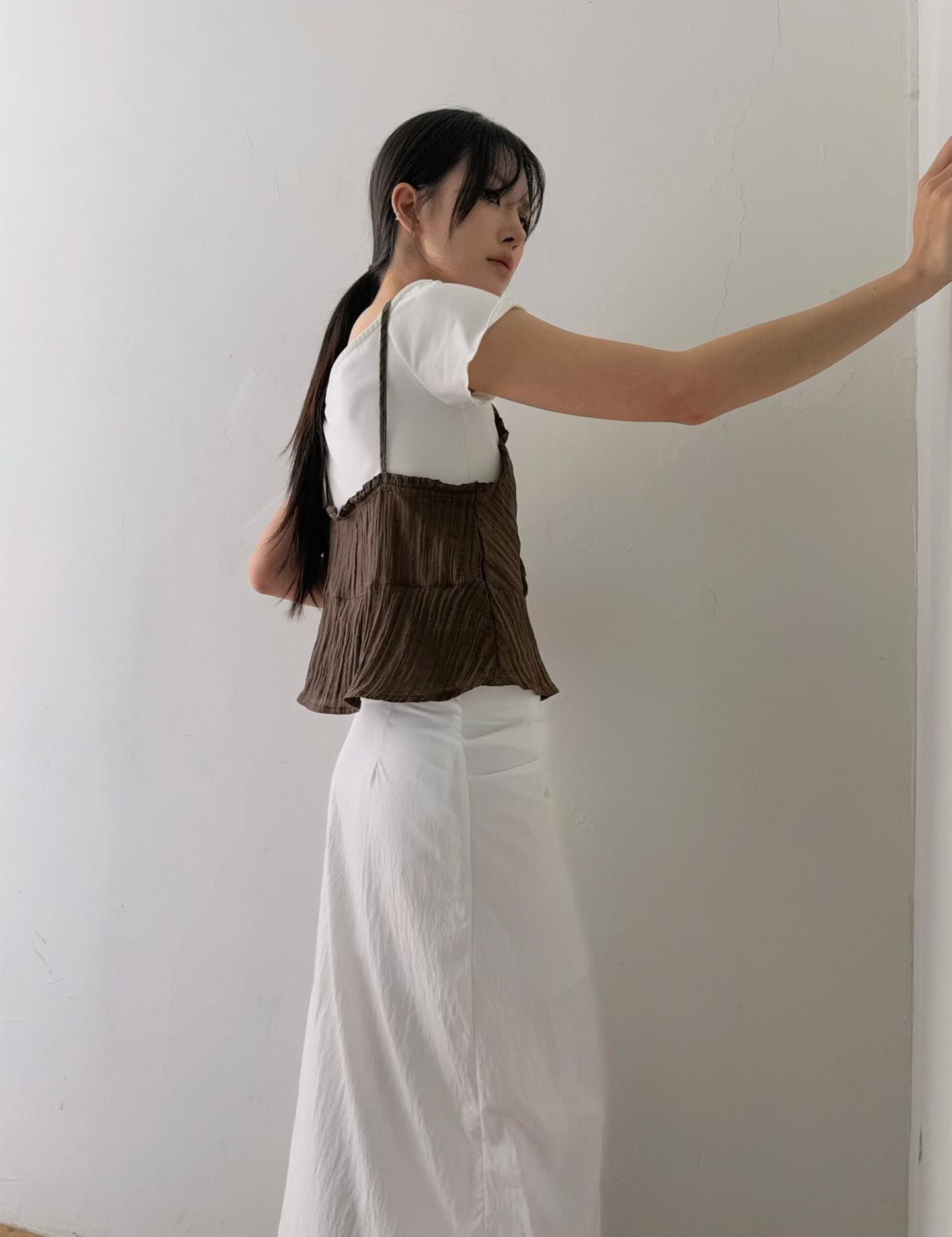 [ 預訂🪽⋆ ՙִՙ ] frilled cropped cami / 3 colors