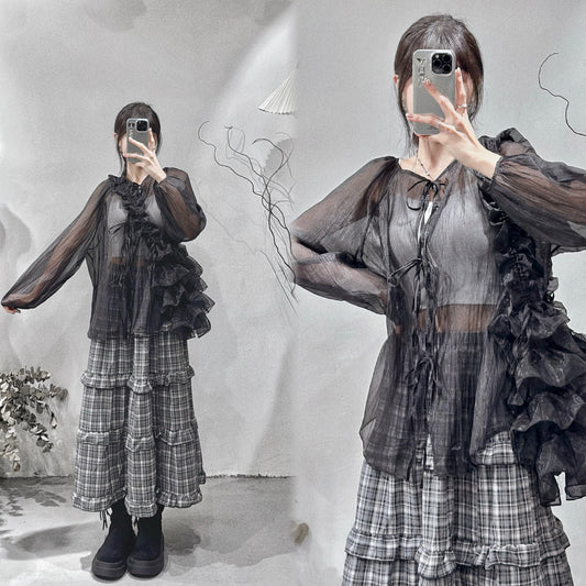 [ 48HRS首批價！] Bouquet Blouse / black