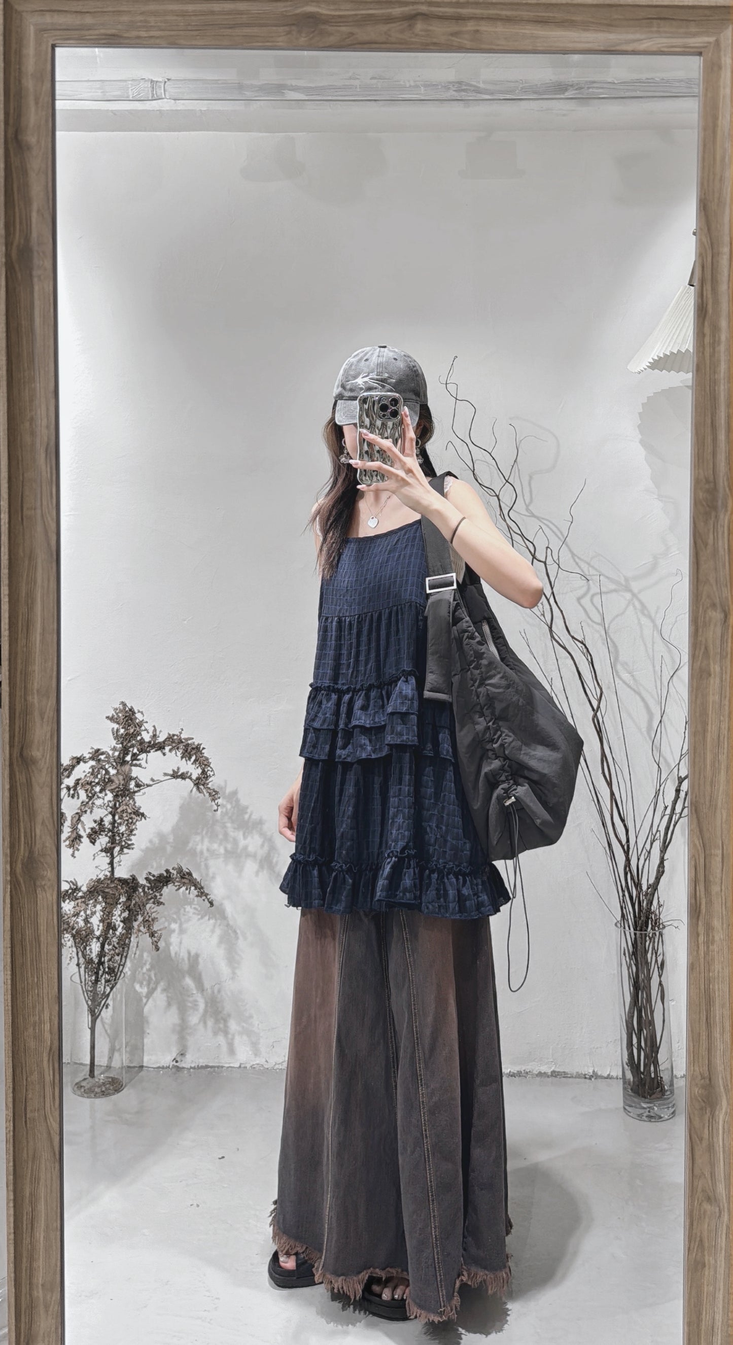 [ 新色入荷 ! ] Cake layered ops (short ver.) / navy