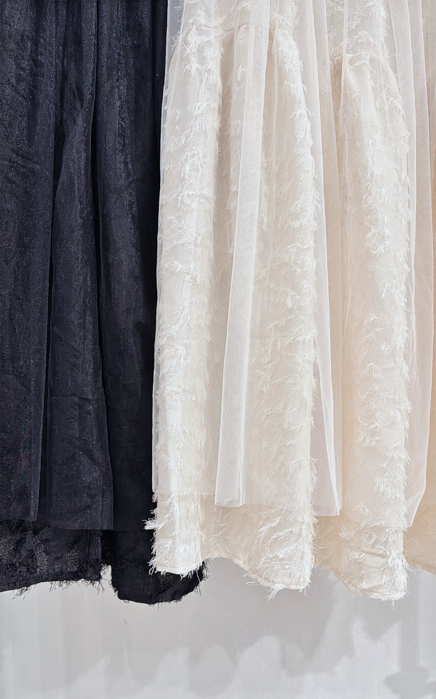 [ 現貨/預訂𐙚˙⋆.] [ 仙氣滿滿網紗 layer! ] tulle feather skirt / 2 colors