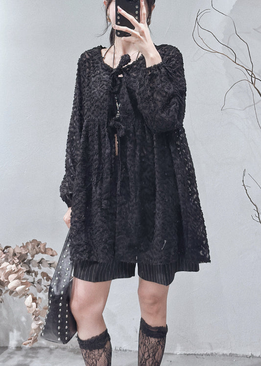 [ 現貨/預訂˚⊹♡ ] jacquard outer / black