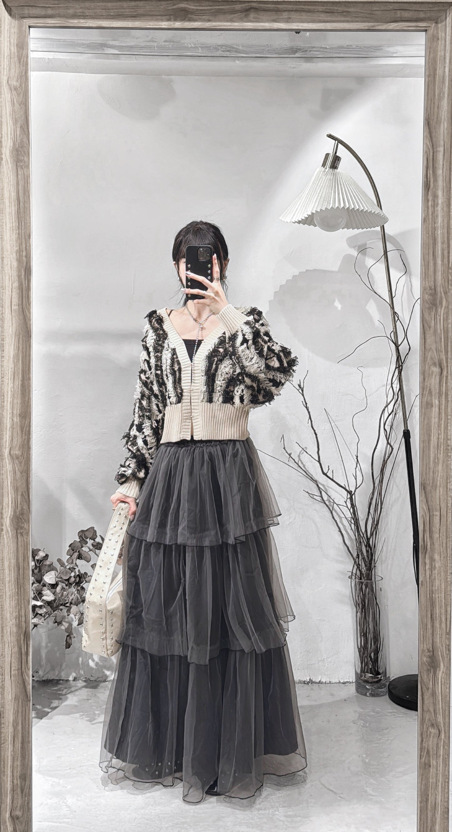 [ 現貨 ˚.🎀༘⋆] [ 限量！完售即止！] fringed outer / mix-color