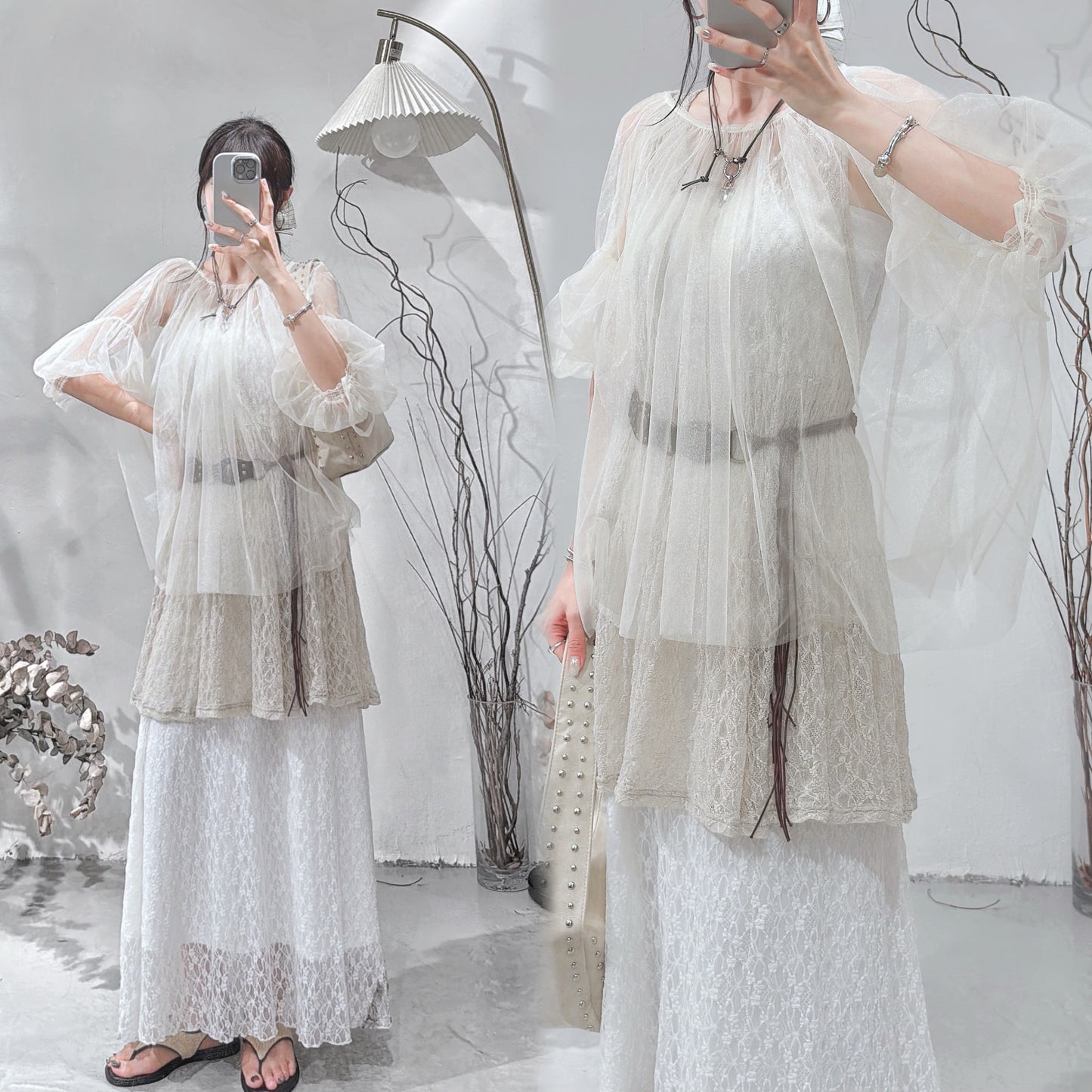 [ 現貨/預訂˚⊹♡ ] [2-ways! 前後兩穿]  jamie blouse / beige
