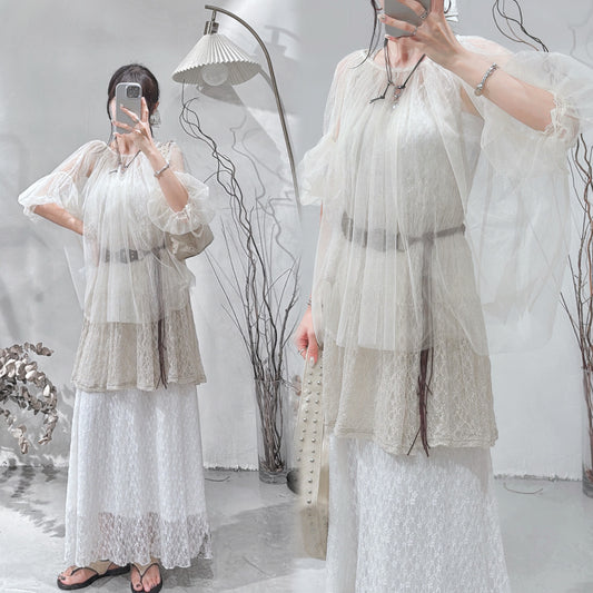 [ 現貨/預訂˚⊹♡ ] [2-ways! 前後兩穿]  jamie blouse / beige
