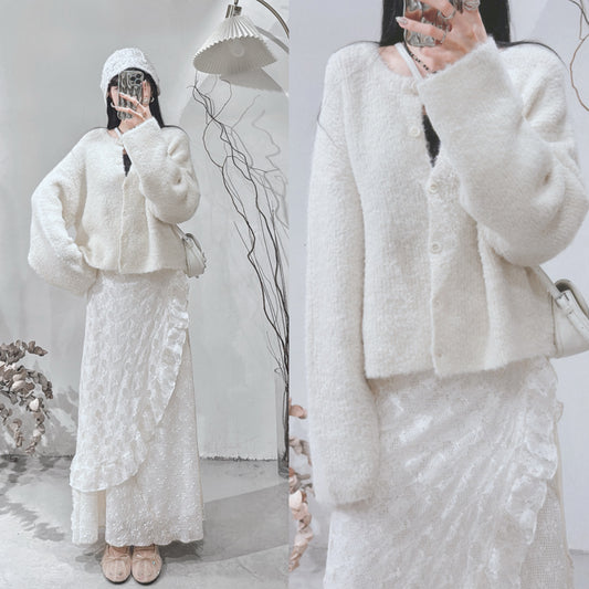 [ 限量現貨  ˚⟡˖ ࣪] textured cardigan