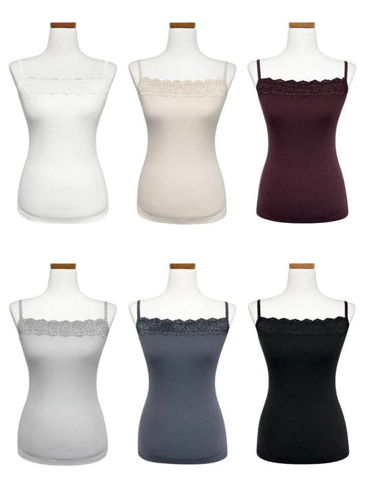 [ 預訂🪽⋆ ] [ 打底一流！] rose lace cami / 6 colors
