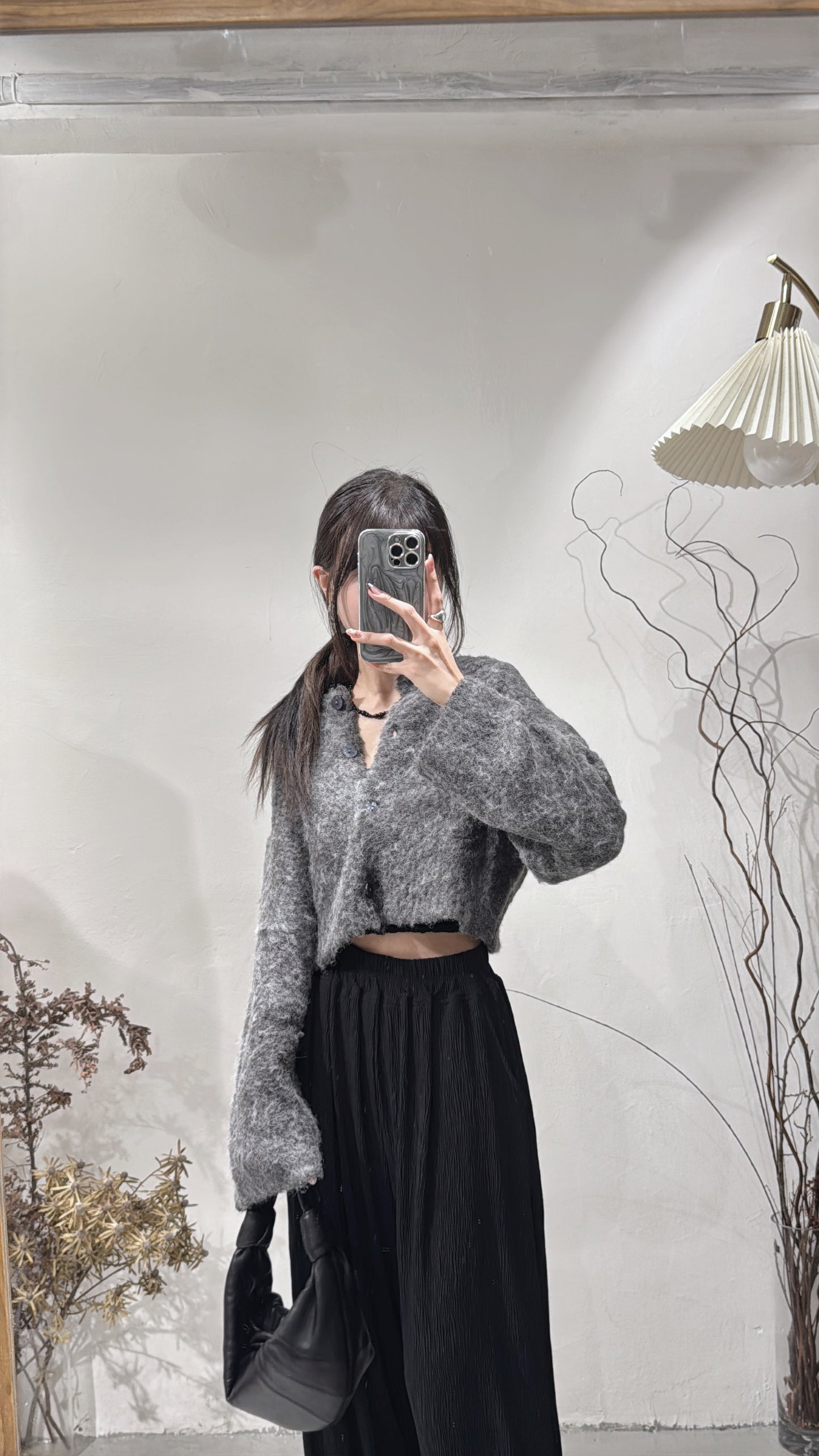 【包色の選！✨】Loose Fit Muffler/ Charcoal