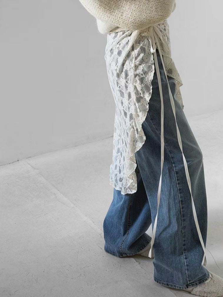 [ 店主大大大力推薦 ✶ 預訂款  ˚⟡˖ ࣪] side tied lace scarf