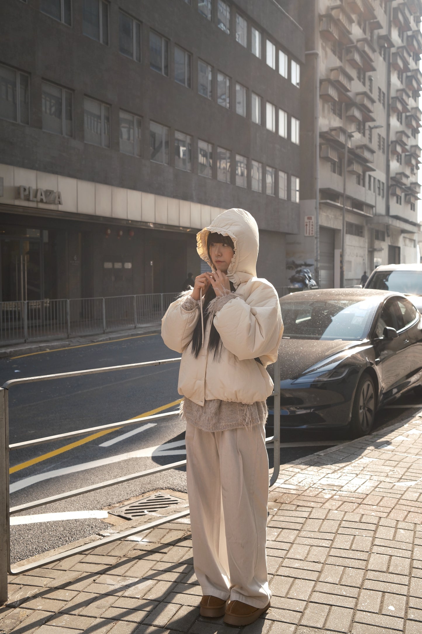 [ 🎀必收荷葉邊抽繩外套！] ranni jacket/ ivory