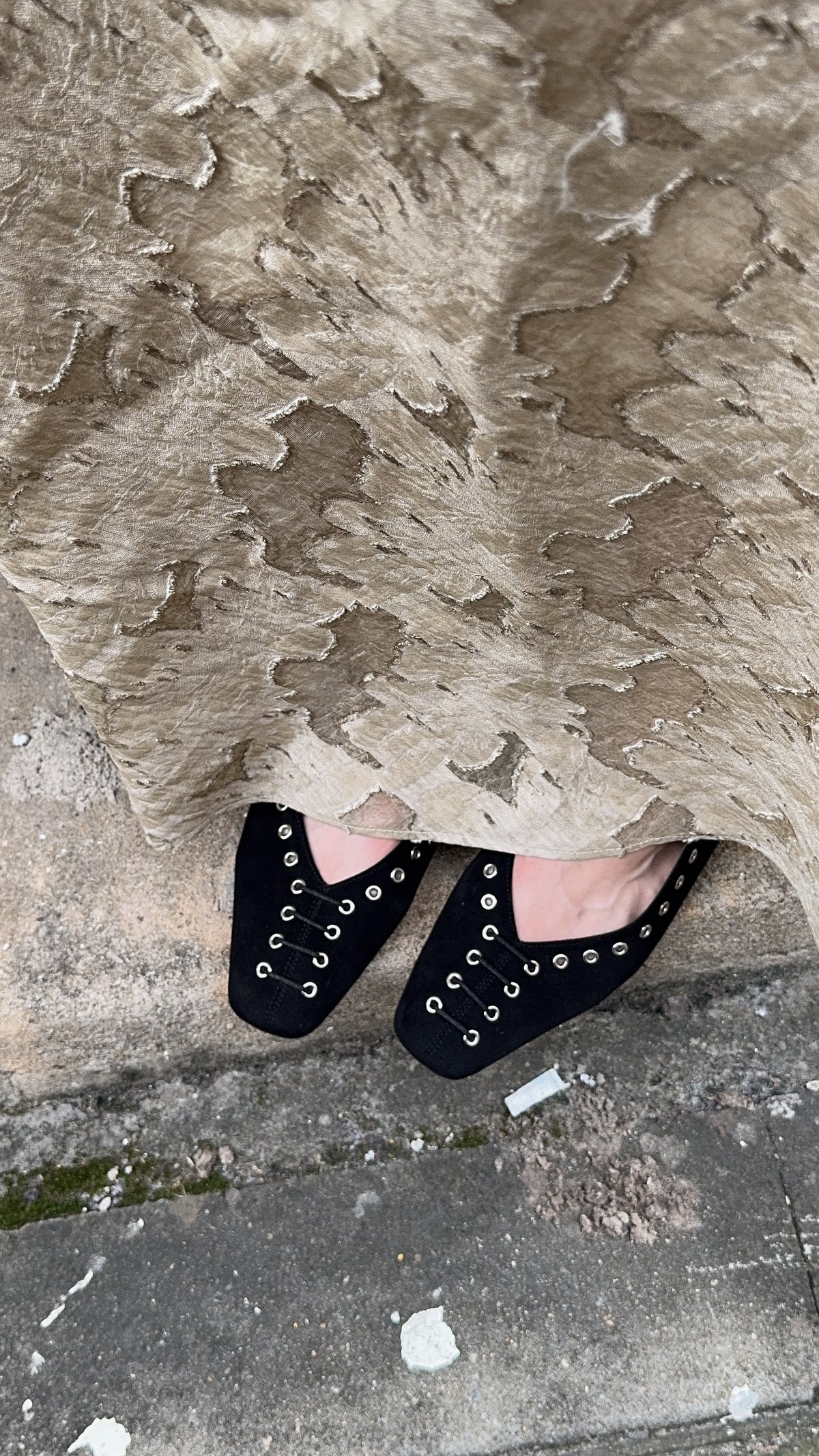 [ SHOES ༠°◞✭ ゛ ] eyelet flats