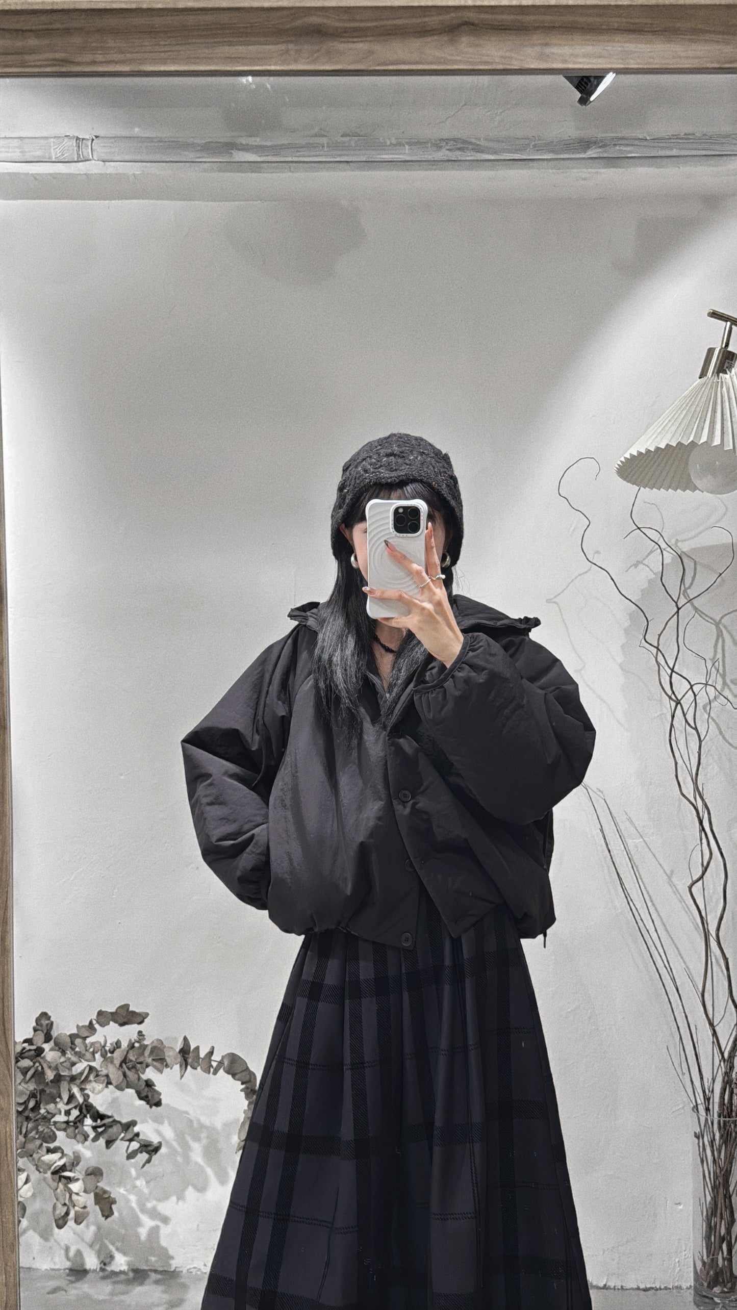 [ 🎀必收荷葉邊抽繩外套！] ranni jacket/ black