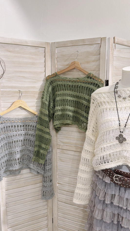 [ 現貨/預訂 𐙚˙⋆.] Boucle mohair knit / 3 colors