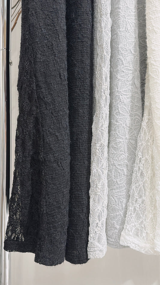 [  「🪙」✦ .門市人氣預訂款! ] side lace patchwork skirt / 3 colors