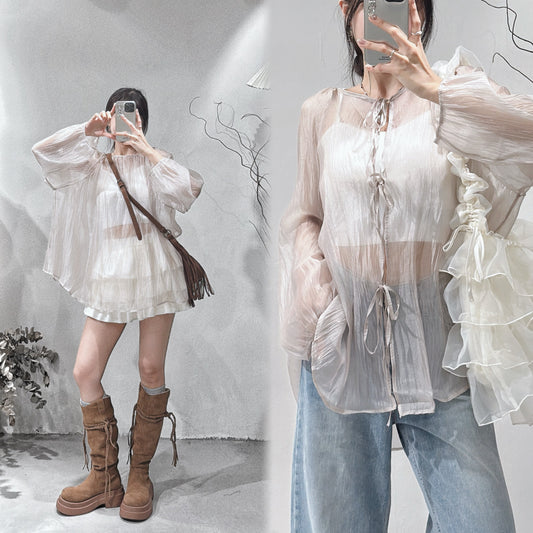 [ 48HRS首批價！] Bouquet Blouse / beige