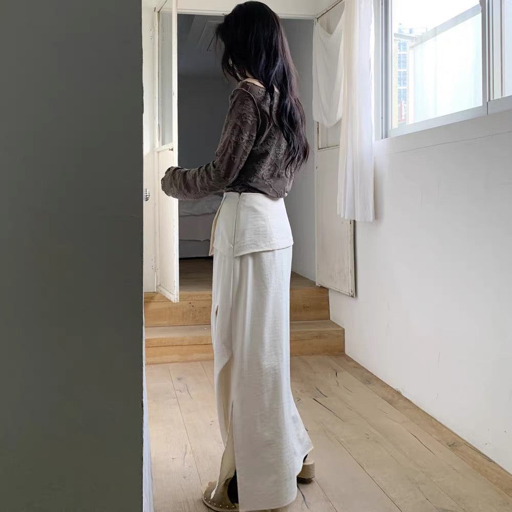 [ 預訂 🪽⋆ ՙִՙ ] dart skirt • 2 colors