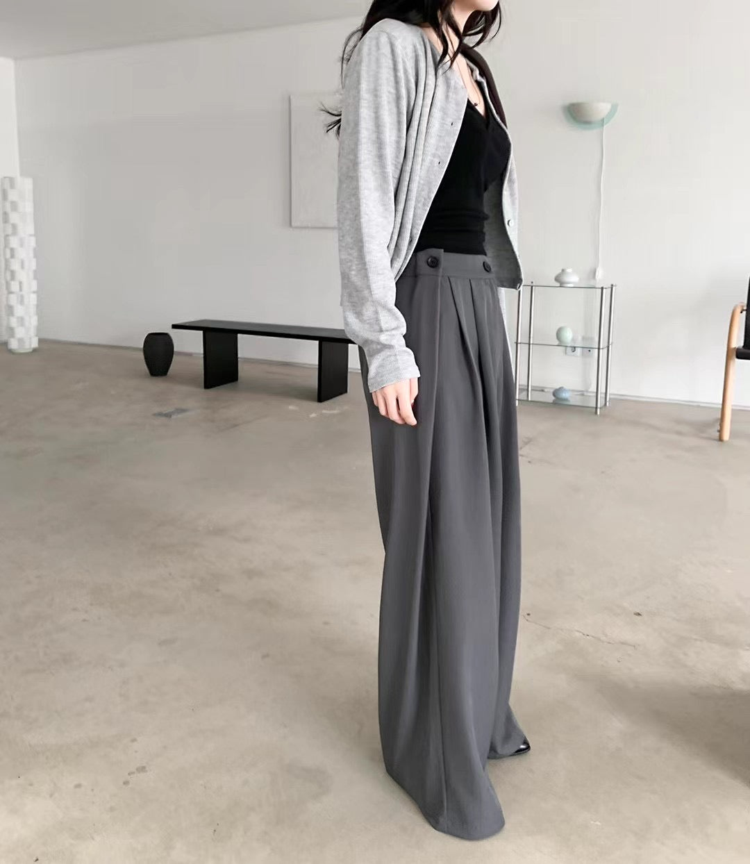 [ 預訂 ࣪𖤐.ᐟ ] [ 小個子友好！] pin-tuck slacks / 3 colors