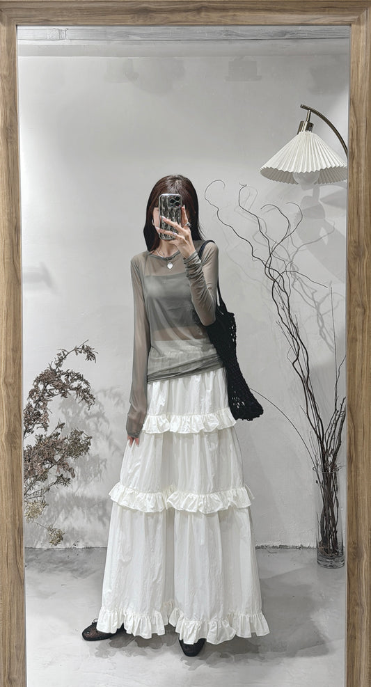 [ 絕對要包色！］see through inner / olive