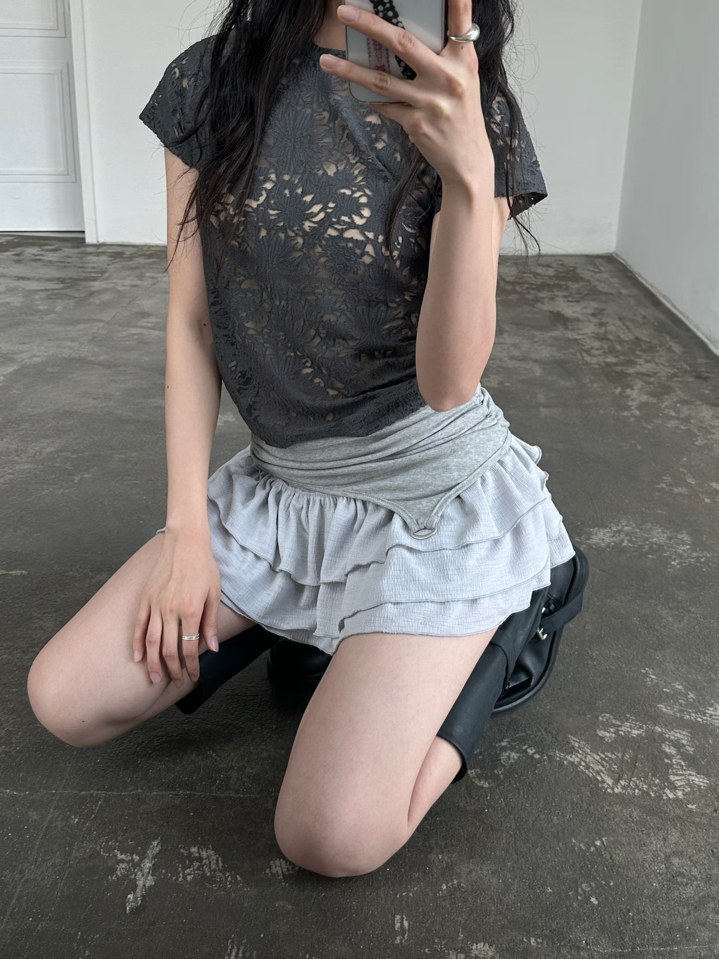 [ 預訂   ₊˚⊹♡ ] patterned tee / 3 colors