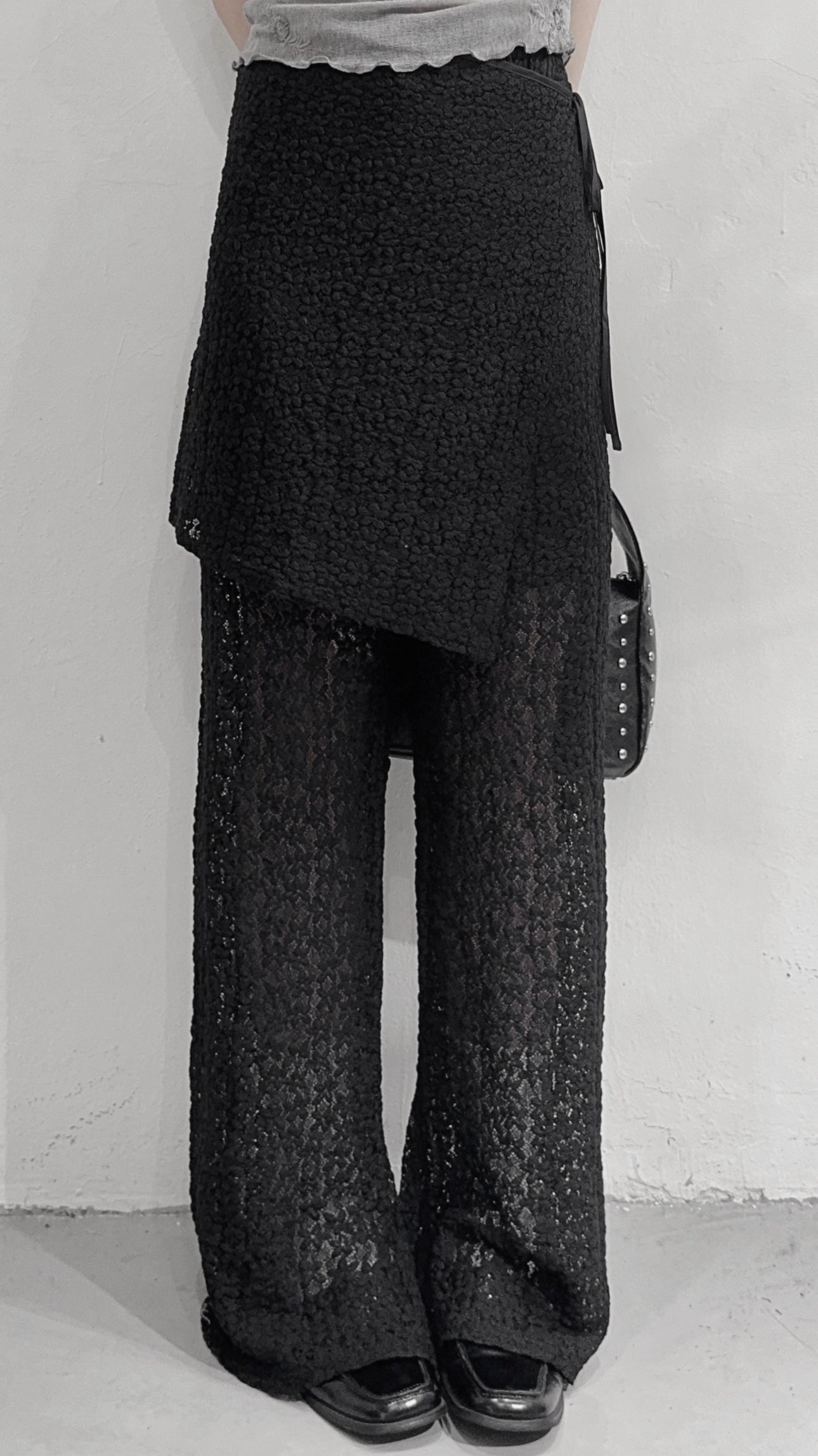 [ 現貨 ₊˚⊹♡ ] [ 連腰巾 ] lace pants / 2 colors