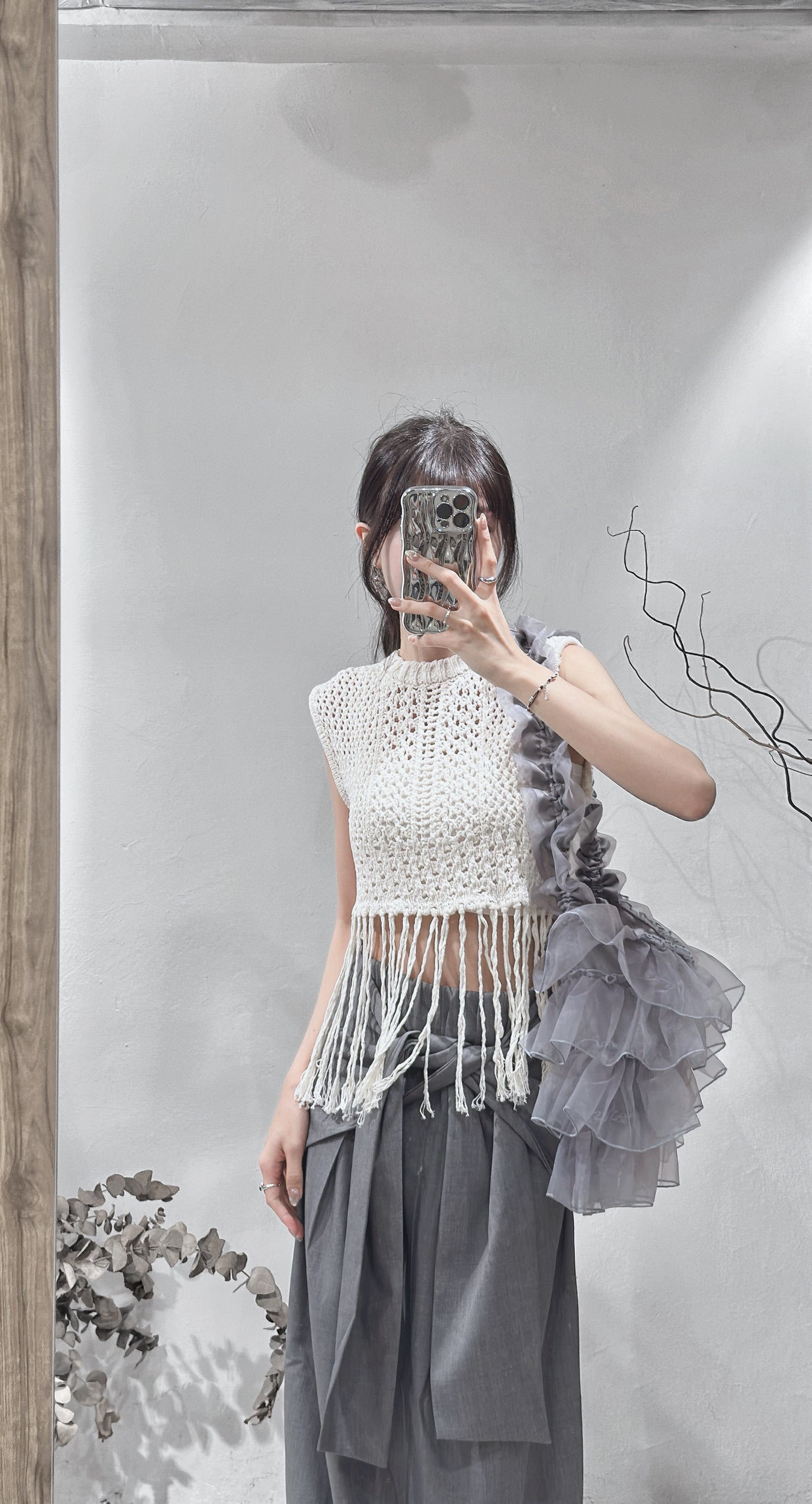 [ 現貨/預訂 ] tassel vest/ ivory