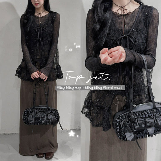 [ 四月 set ˚🎾 ✧.* ] [ 一套兩件 ] top set • set 0432