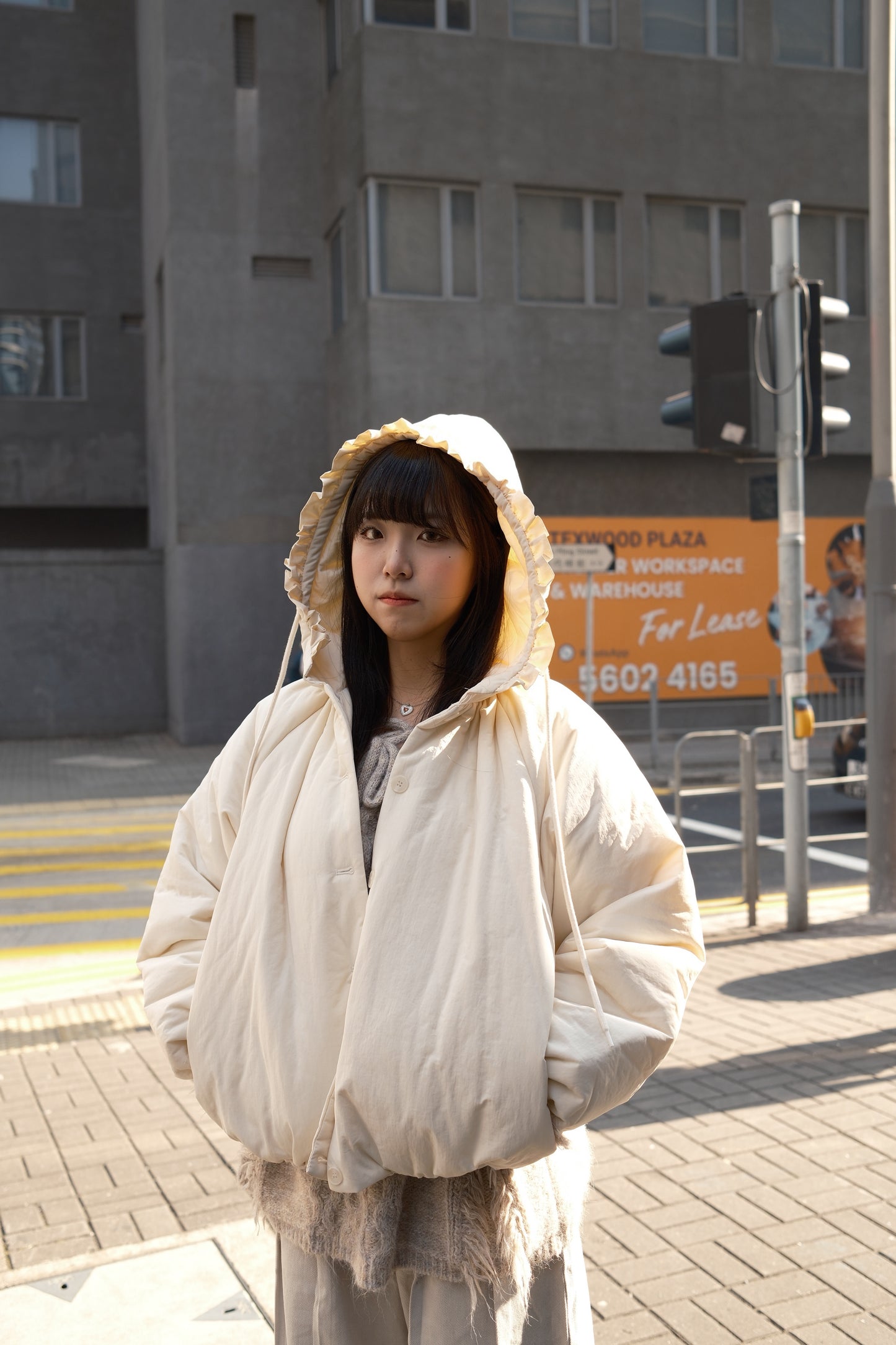 [ 🎀必收荷葉邊抽繩外套！] ranni jacket/ ivory