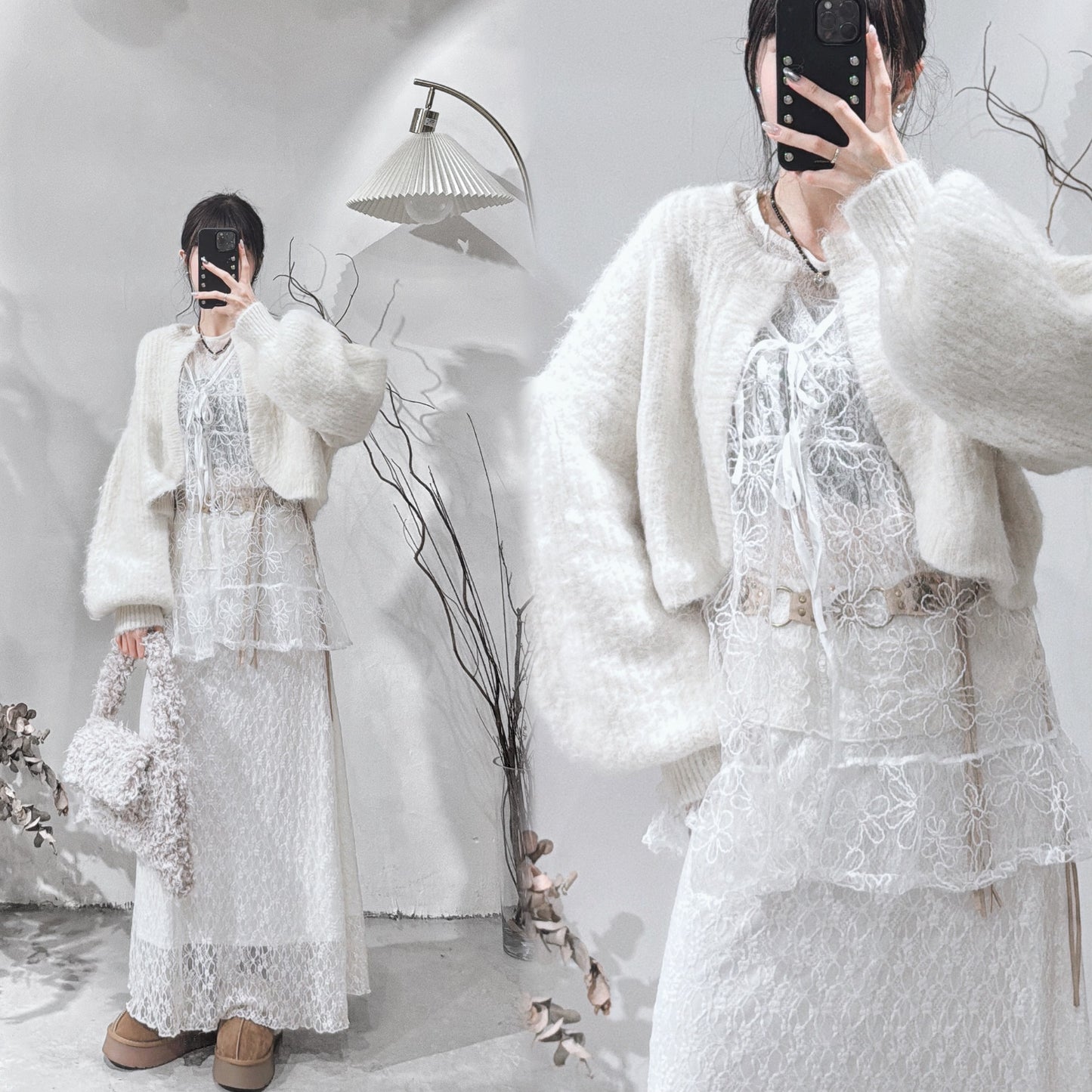 [ 現貨 📷 ༘ ⋆｡ ˚ ] shaggy bolero / ivory