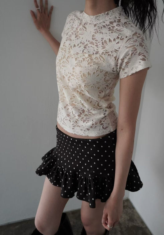 [ 預訂   ₊˚⊹♡ ] patterned tee / 3 colors