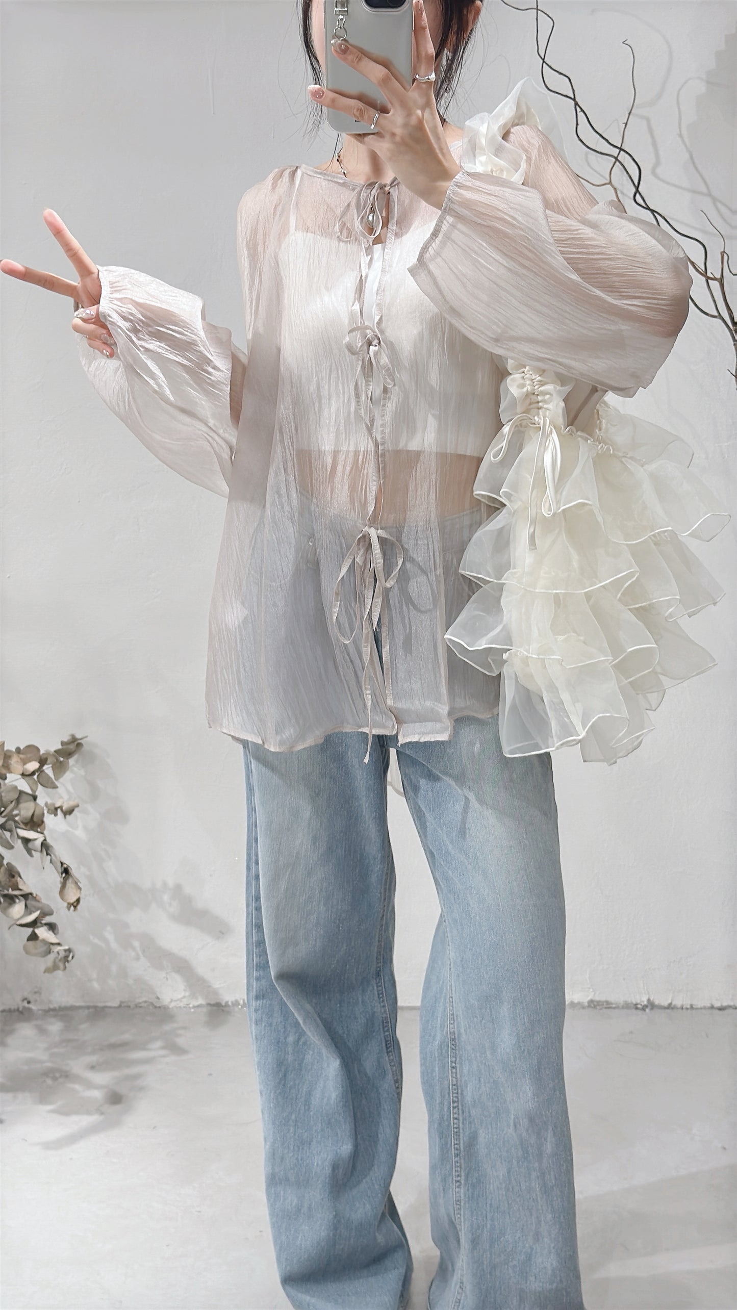 [ 48HRS首批價！] Bouquet Blouse / beige