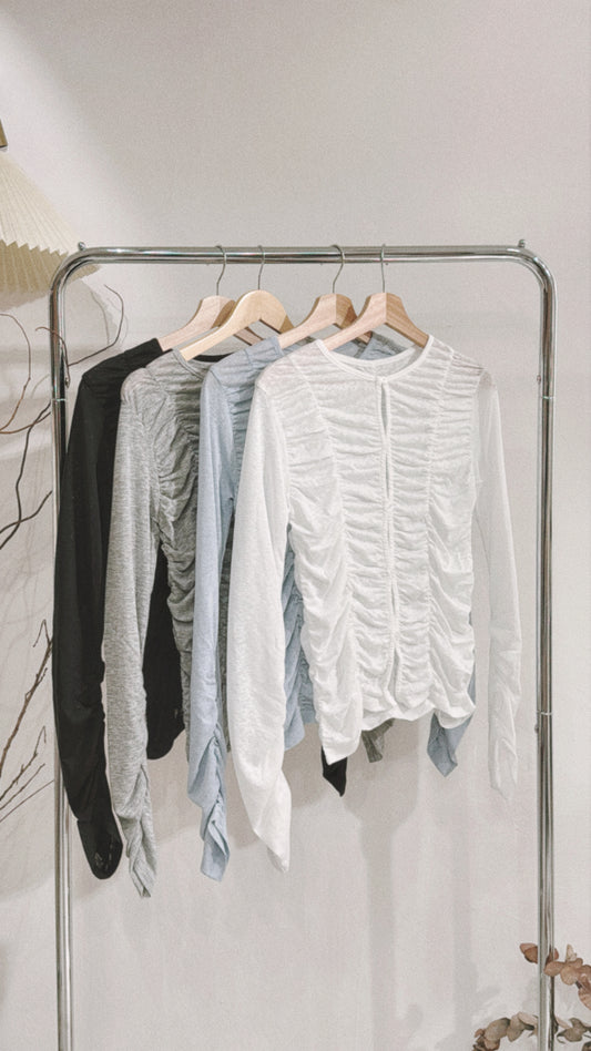 [ ⋆𐙚 ̊. 現貨 / 預訂 ] shirring top / 4 colors